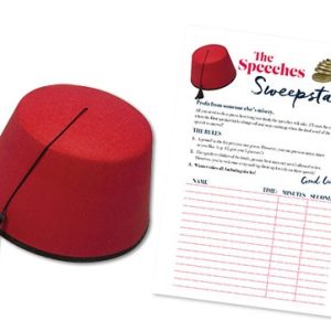 Wedding Speech Fez Sweepstake Kit
