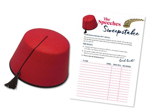 Wedding Speech Fez Sweepstake Kit