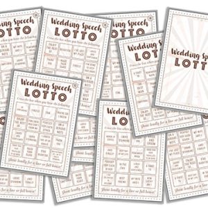 Wedding Speech Lotto Cards (Pack of 480)