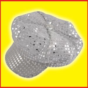 70's Silver Sequin Disco Hat