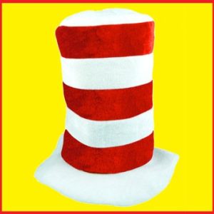 Tall Red & White Top Hat