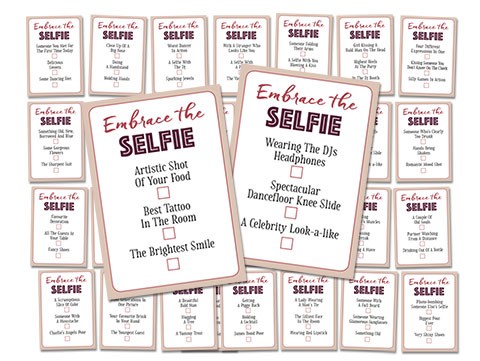 Selfie Challenge Cards