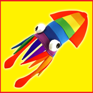 Rainbow Squid Hat