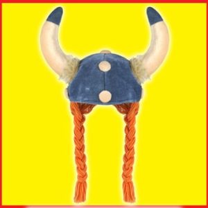 Viking Helmet Hat with Braids