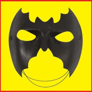 Half Black Bat Mask